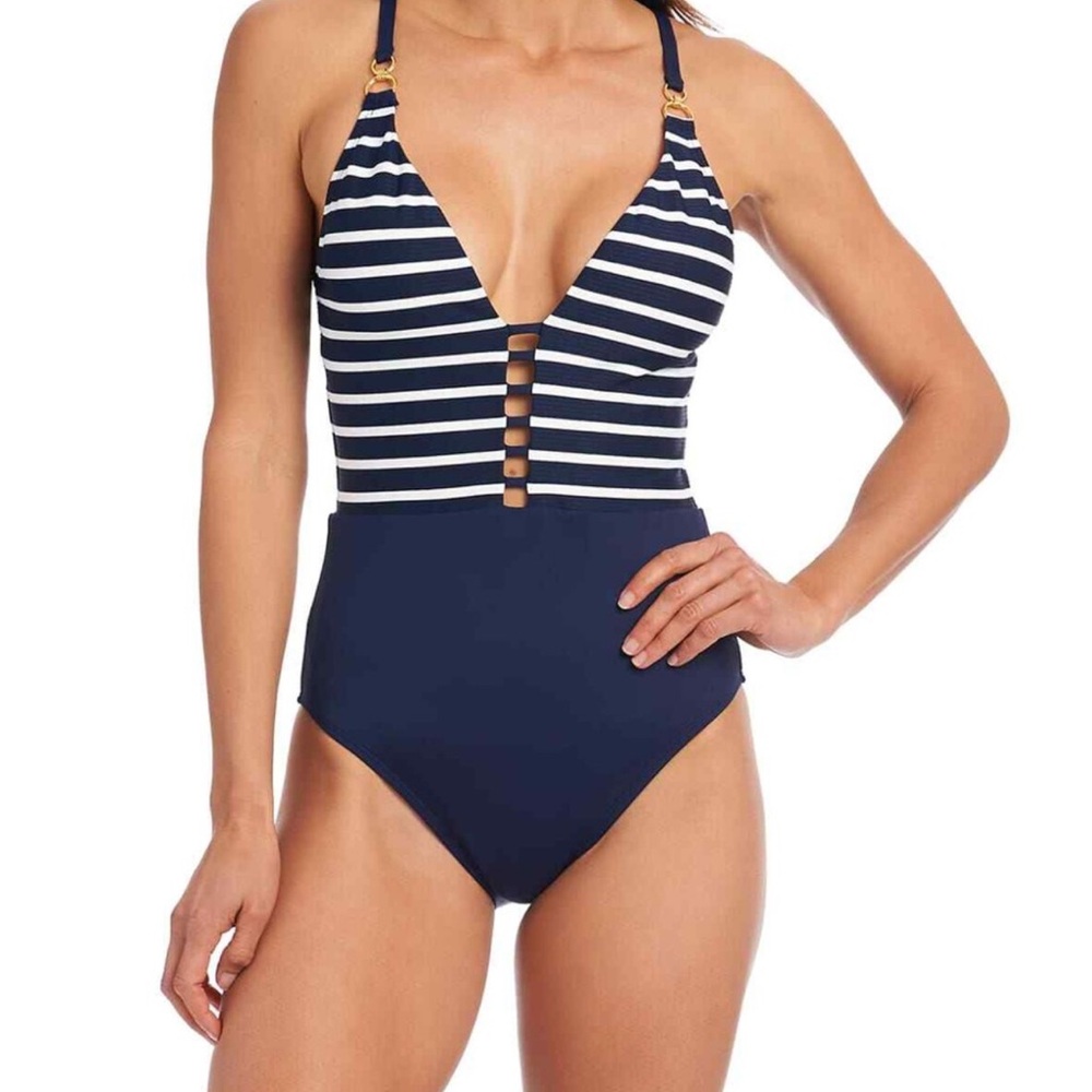 🚨 Donated 04/16/26 - Nordstrom/ La Blanca Nautical One Piece Swimsuit.